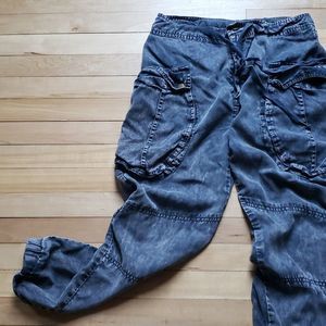young fabulous & broke Indigo Wash Utility Pants Size Small